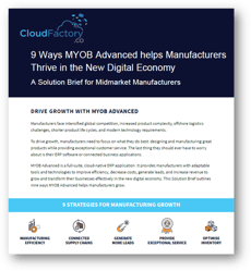Solution Brief: 9 Ways Midmarket Manufacturing Companies Can Thrive with MYOB Acumatica