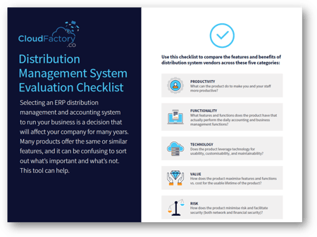 Distribution Evaluation Checklist