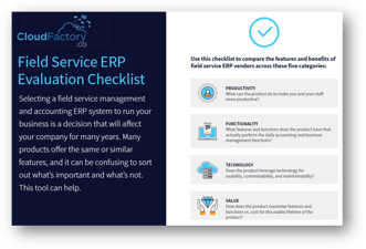Checklist: MYOB Acumatica Field Service ERP Evaluation