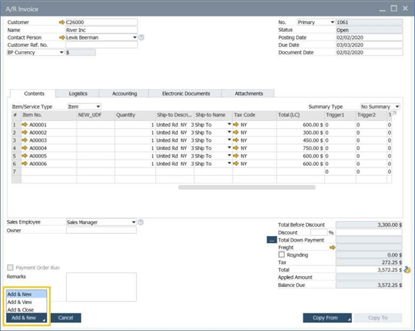 invoice and inventory management software sap